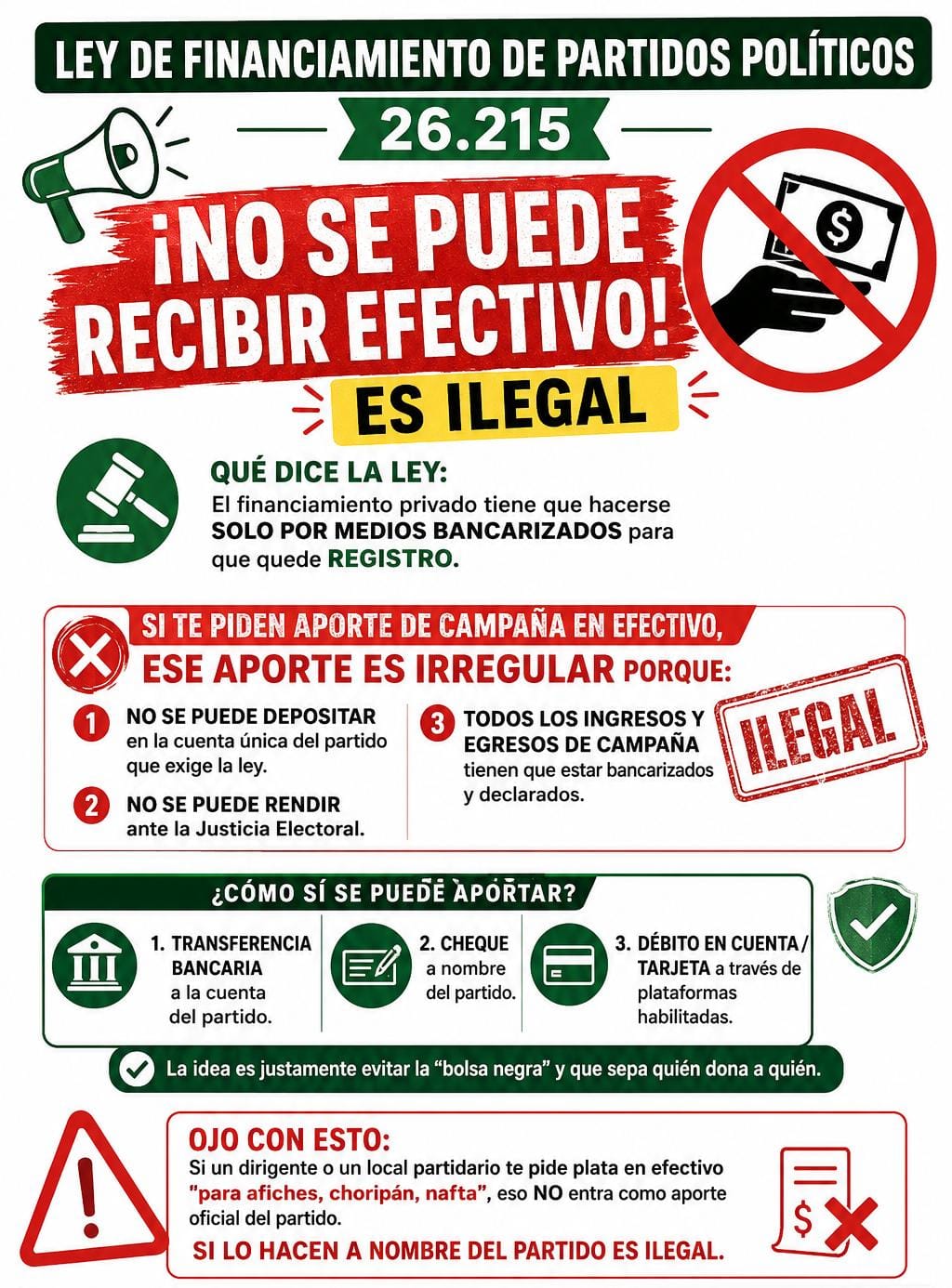 ESCÁNDALO CON EL «VUELTO DE LA CAMPAÑA»